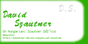 david szautner business card